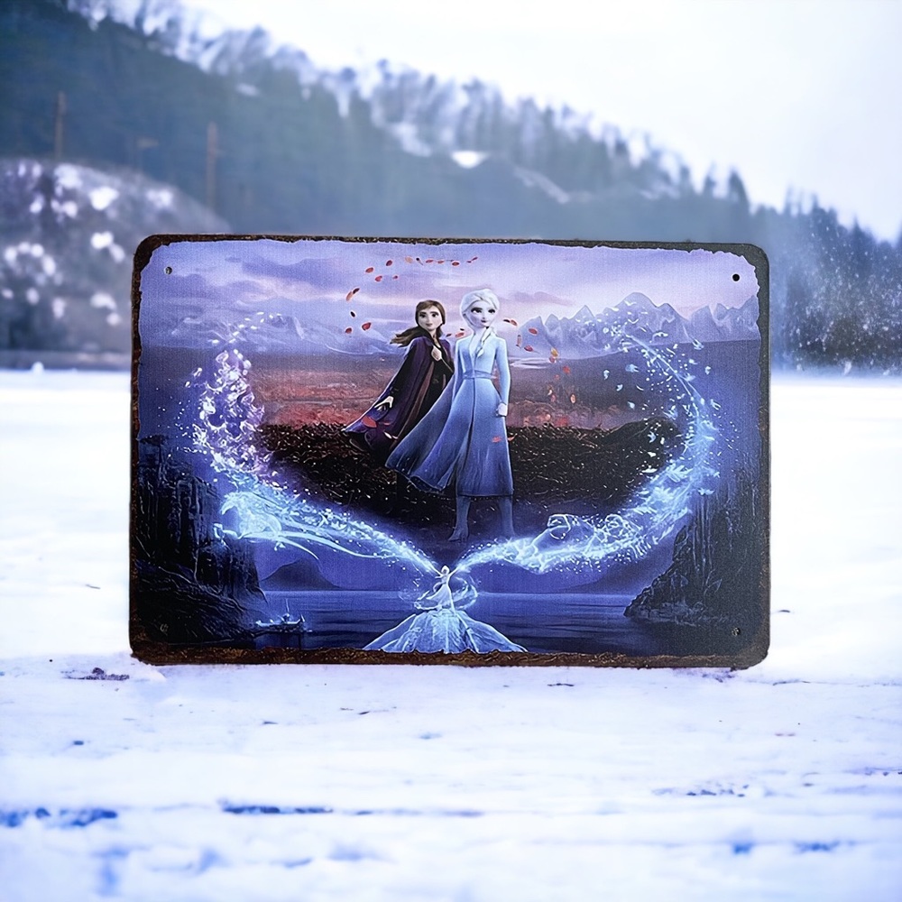 New Disney Frozen tin wall art sign